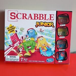 Hasbro Scrabble Junior Game - Red, Green, Yellow, Blue